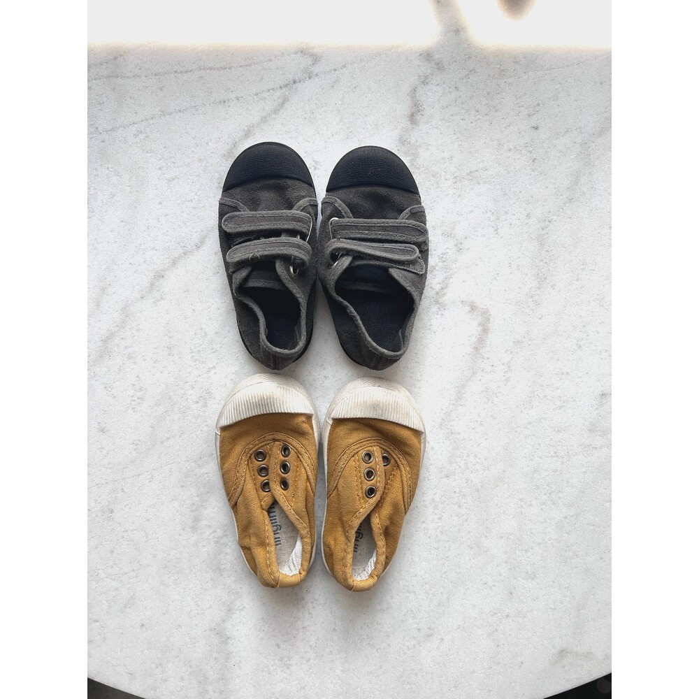 BUNDLE Zara Kids Leather Sneakers and Canvas Shoes Size 22